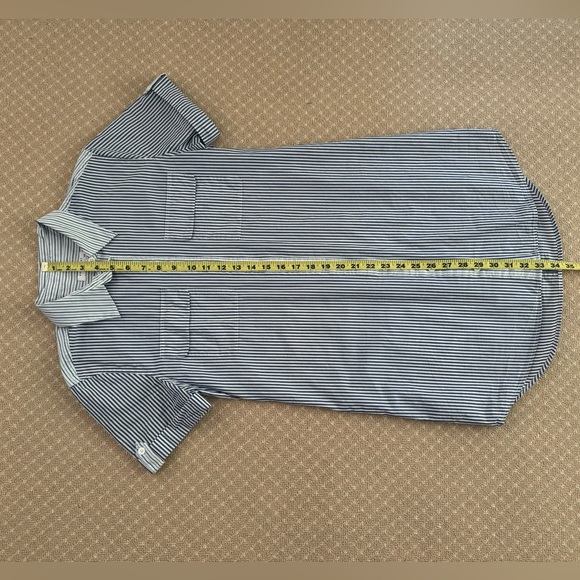 Equipment blue / white stripe shirt dress / tunic, size S/P - Picture 7 of 8